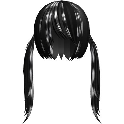 Black White Vkei Long Spiky Pigtails Hair Roblox item