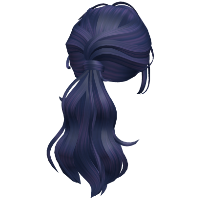 Wavy Layered Ponytail Hair(Navy Blue) Roblox item