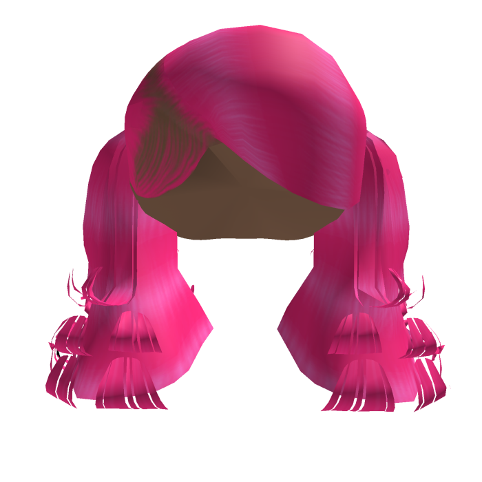 Swoop Pigtails w Curly Ends (Pink)