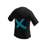 Crazy Color Black T with Blue Cross