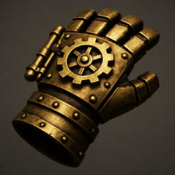 Golden Steampunk Glove fight
