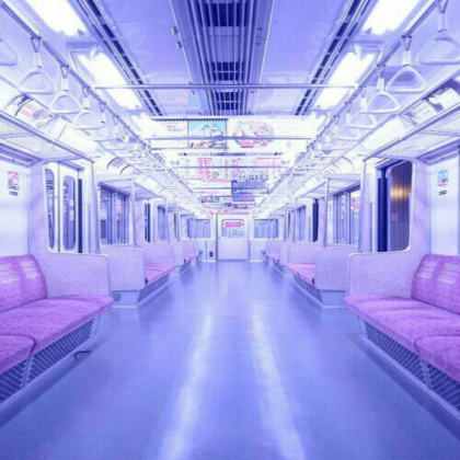 Aesthetic Purple Subway Train Roblox decal