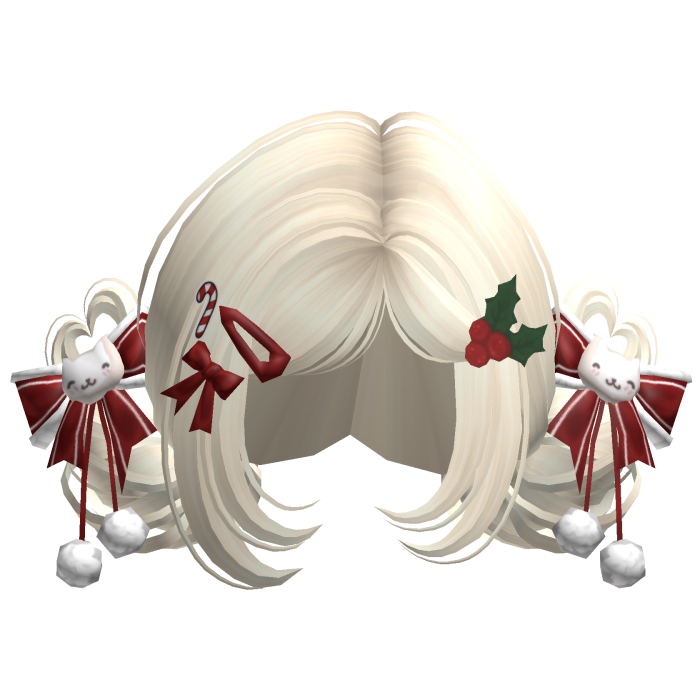 ♡ Christmas Buns w/ Bows (Beige)