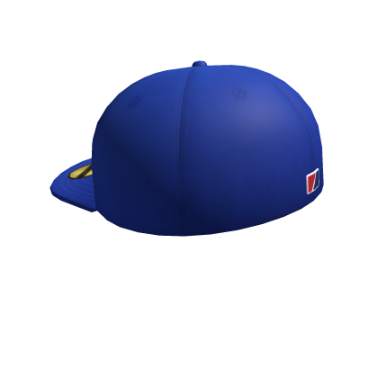 Blue Angled Backwards Fitted Cap