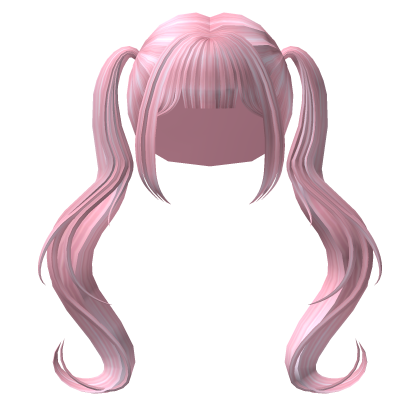 Pastel Pink Long Anime Kawaii Pigtails thumbnail