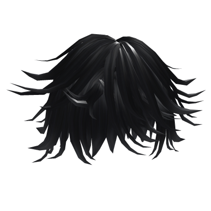 Male Emo Punk Spiky Shaggy Hair (Black Ash)