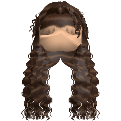 Curly Crimped Beachy Waves (Brown) Roblox item