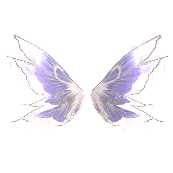 ❀ (EMISSIVE) purple whimsical glowing fairy wings