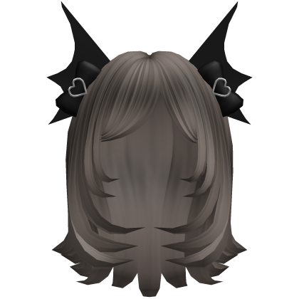 cute layered bat hair in ash brown