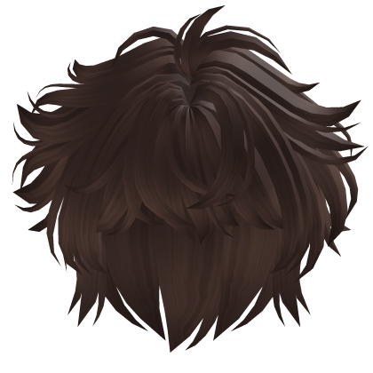 Messy boy fluffy hair (Brown) Roblox item