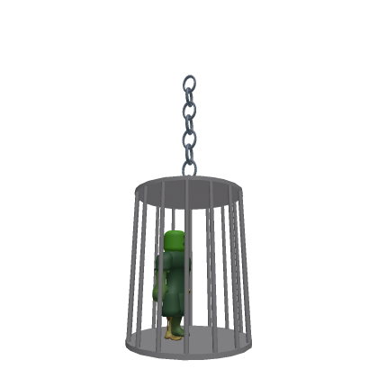 Zombie in a cage