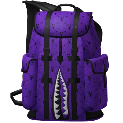 1.0 Purple Money Shark Backpack Roblox Item Rolimon s