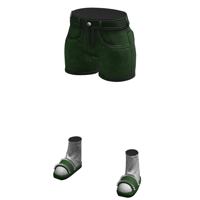 Green Cute Girl Y2K Low Rise Mini Denim Jorts