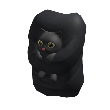 Holdable KITTY Hugging Sweater | Black Roblox item thumbnail
