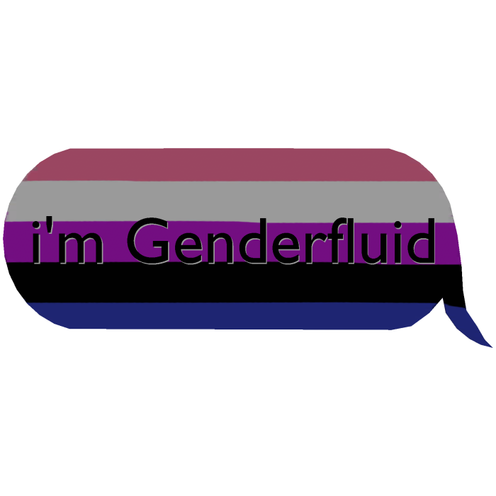 i'm Genderfluid Pride Message 🗣 [sign]