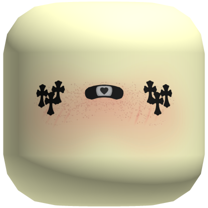 Y2K Crosses Face Blush Default Head Roblox item