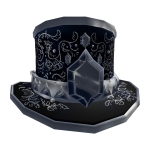 Black Grayish Crystal Hat