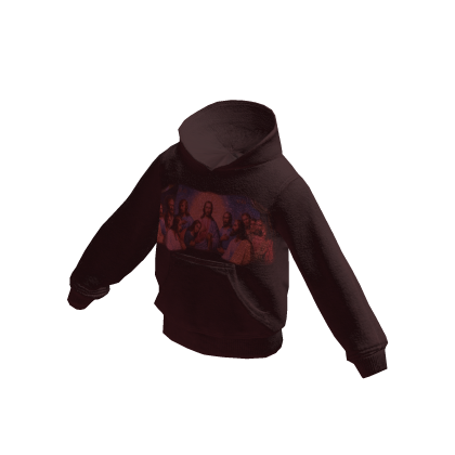 Dark Maroon Graphic Hoodie
