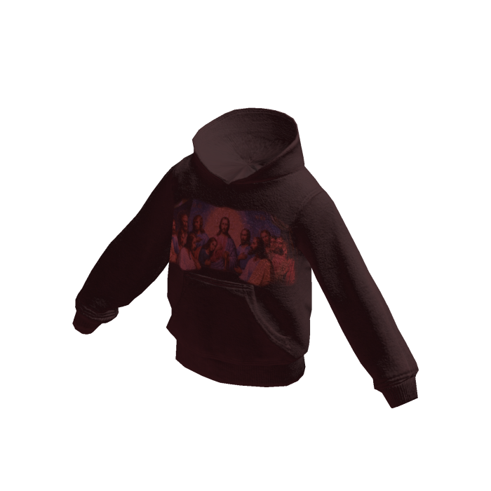 Dark Maroon Graphic Hoodie