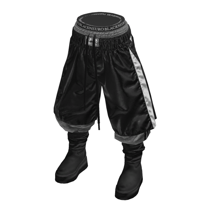 💗 Layered Boxer Pants w/ Boots _ Black