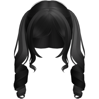 black kawaii cute jirai kei doll twin tails Roblox item