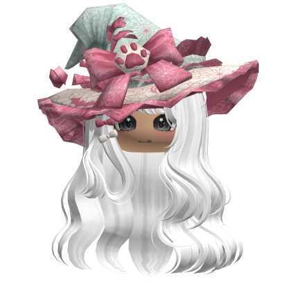White Kawaii Witch Halloween Hair