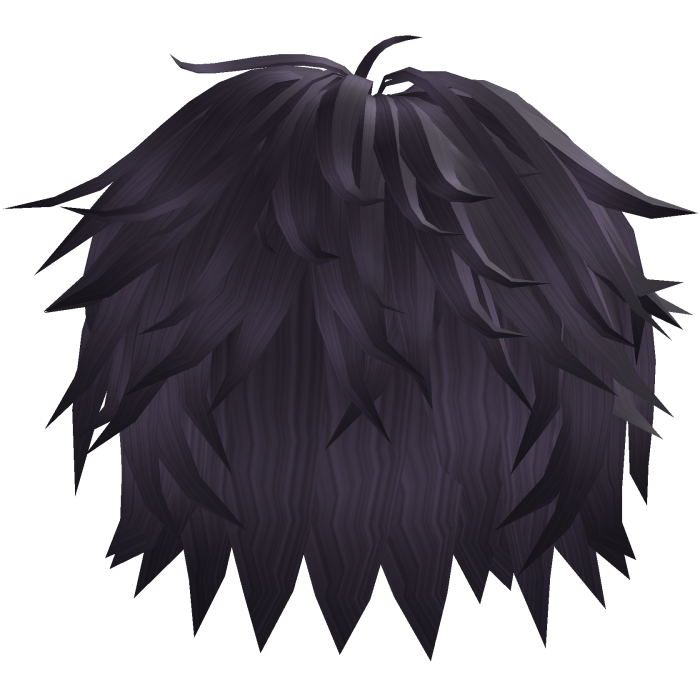 Dark Purple Fluffy Messy Layered Anime Hair 