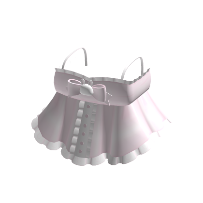 ♡ : cute pink button up bunny ruffle dress