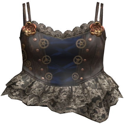 Steampunk Brown Rose Corset Top