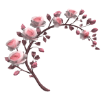 Pink Flower Rose Blossom Halo Maximalist Headpiece
