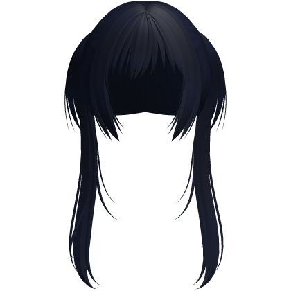 ♡ : long messy anime twintails in midnight blue Roblox item