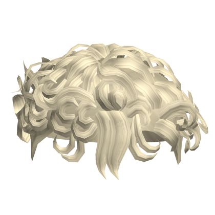 curly blonde hair Roblox item