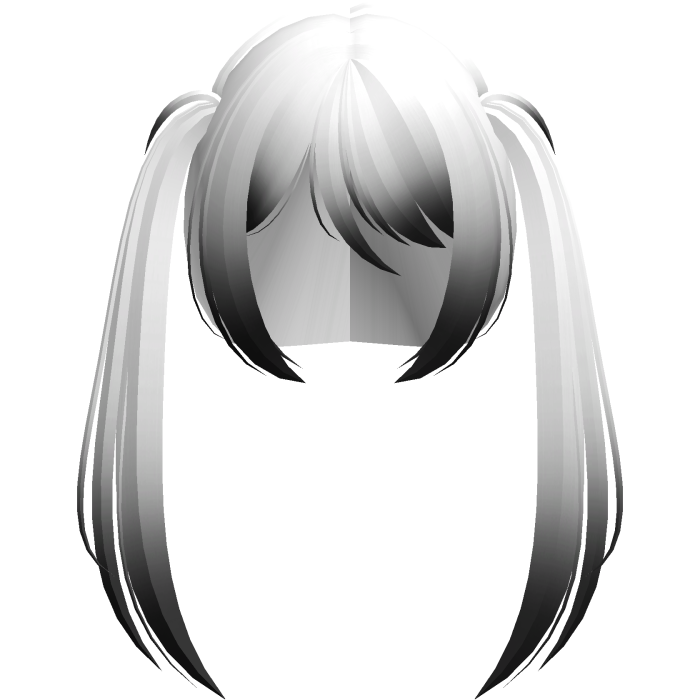 moe vkei emo wispy ponytails long white black