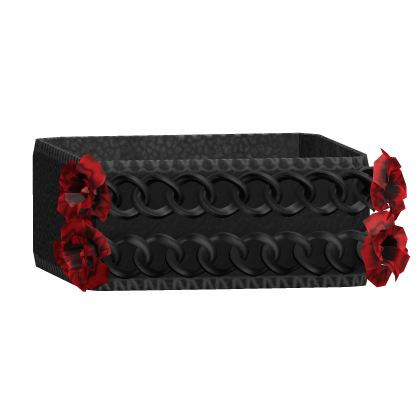 1.0 Black Red Y2K Emo Flower Arm Bracelet Chain