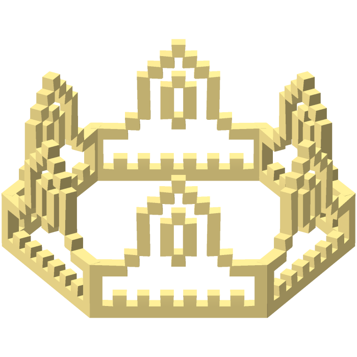 Pastel Yellow 8-Bit Royal Crown Outline (Addon)