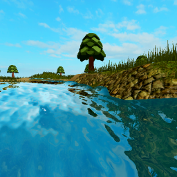 The water
