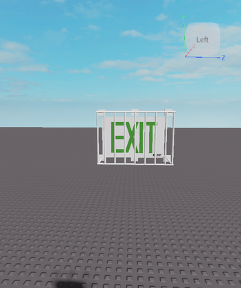 (RELCOT) Exit Sign With Cage preview 1