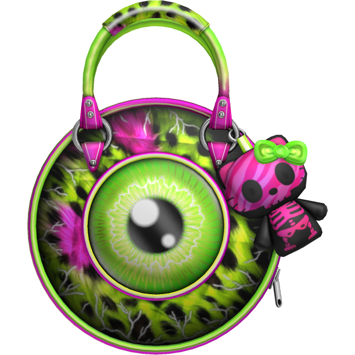 Gyaru Scene Ghoul Monster Eye Bag (Green)