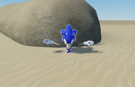 JUMP INTO QUICKSAND/MUD AS SONIC
