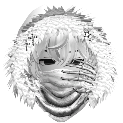 Vkei Emo Dashie Hoodie Hair White V2 Roblox item