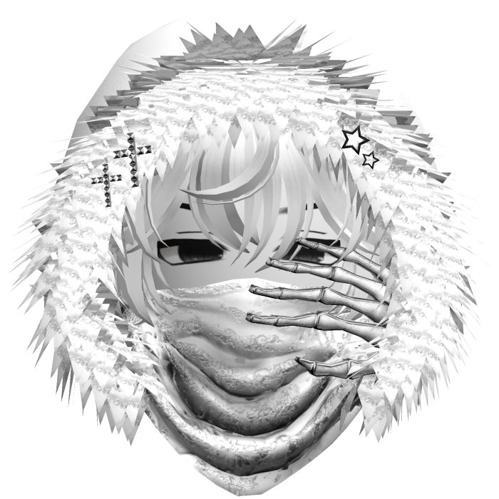 Vkei Emo Dashie Hoodie Hair White V2