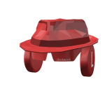 Shiny Red Fedora+Headphones+shades
