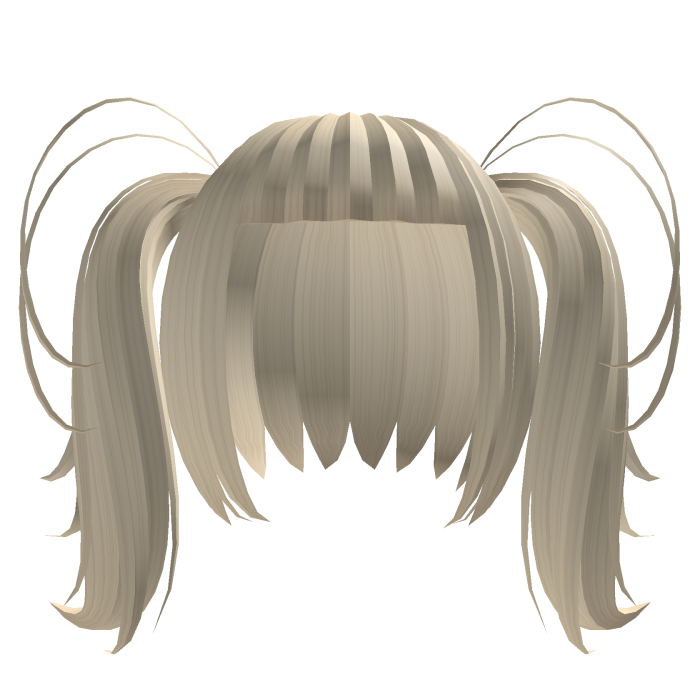 Cute anime magical fluffy hair in blonde