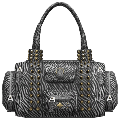 Black White Zebra Punk Goth Y2K Bag [3.0]