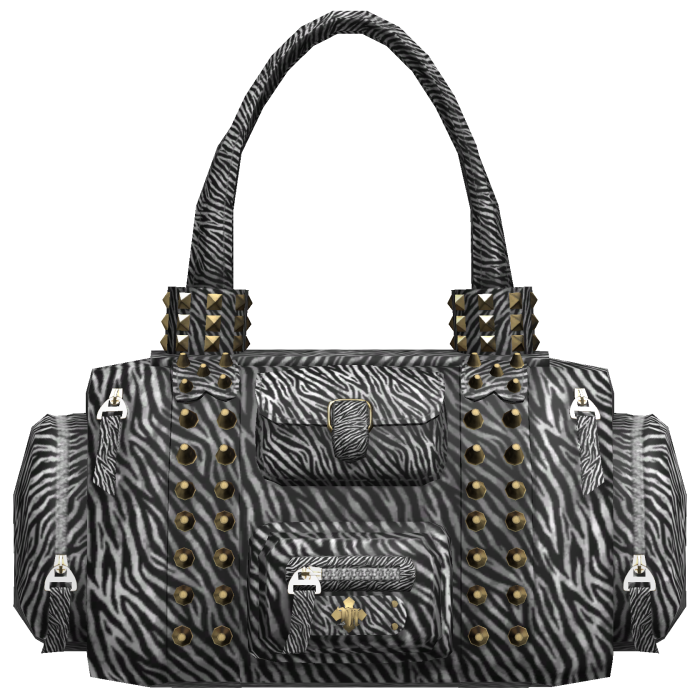 Black White Zebra Punk Goth Y2K Bag [3.0]