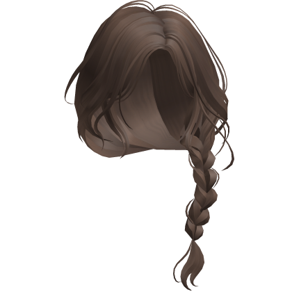 Brown Cute Long Side Braid Girl Hair 46. Roblox item