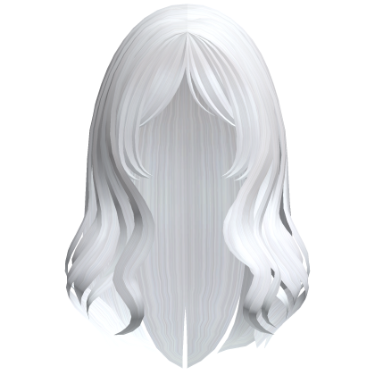 Preppy Wavy Hair w/ Curtain Bangs (White)