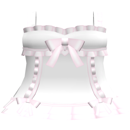 🤍 coquette dolly frilly corset dress white pink