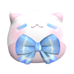(HEAD) Kawaii Fluffy White Cat Plush