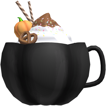 Cute Winter Pumpkin Spice Latte Fall Drink (Black)
